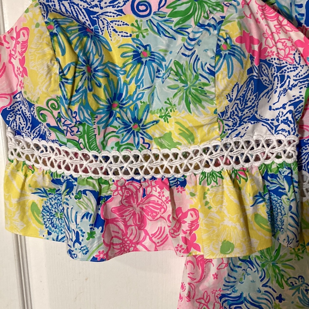 EUC Lilly Pulitzer Jan Set Top & Skirt Size 8 Cheek To Cheek Print - Picture 3 of 12
